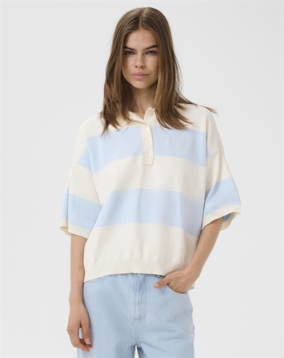 Gestuz - GZMaia Polo Pullover - Blue Finch Striped